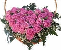 "Tenderness" Pink 27 Roses Basket.